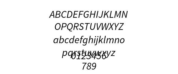 Source Sans Pro Italic Preview