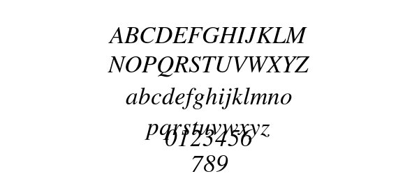 STIXGeneral Italic Preview