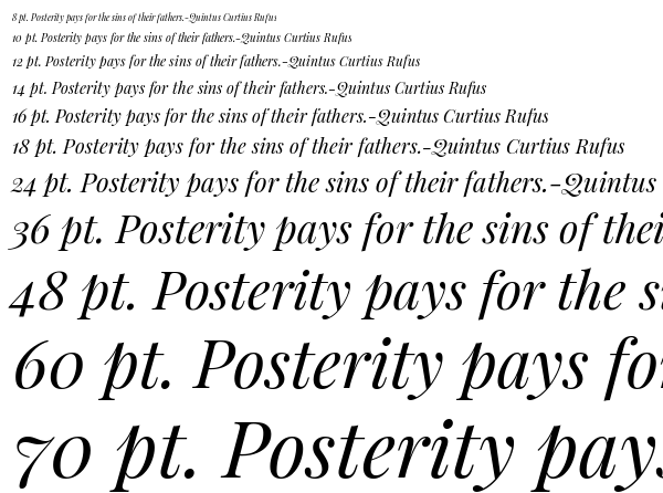 Playfair Display Italic Waterfall