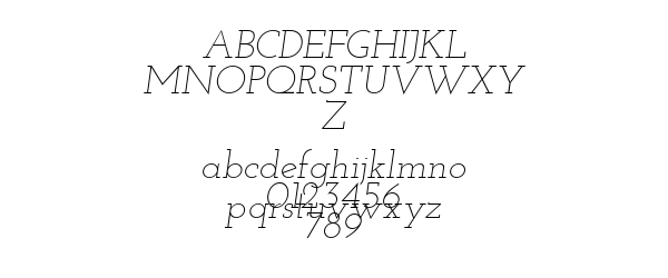 Josefin Slab Light Italic Preview