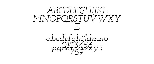 Josefin Slab Italic Preview